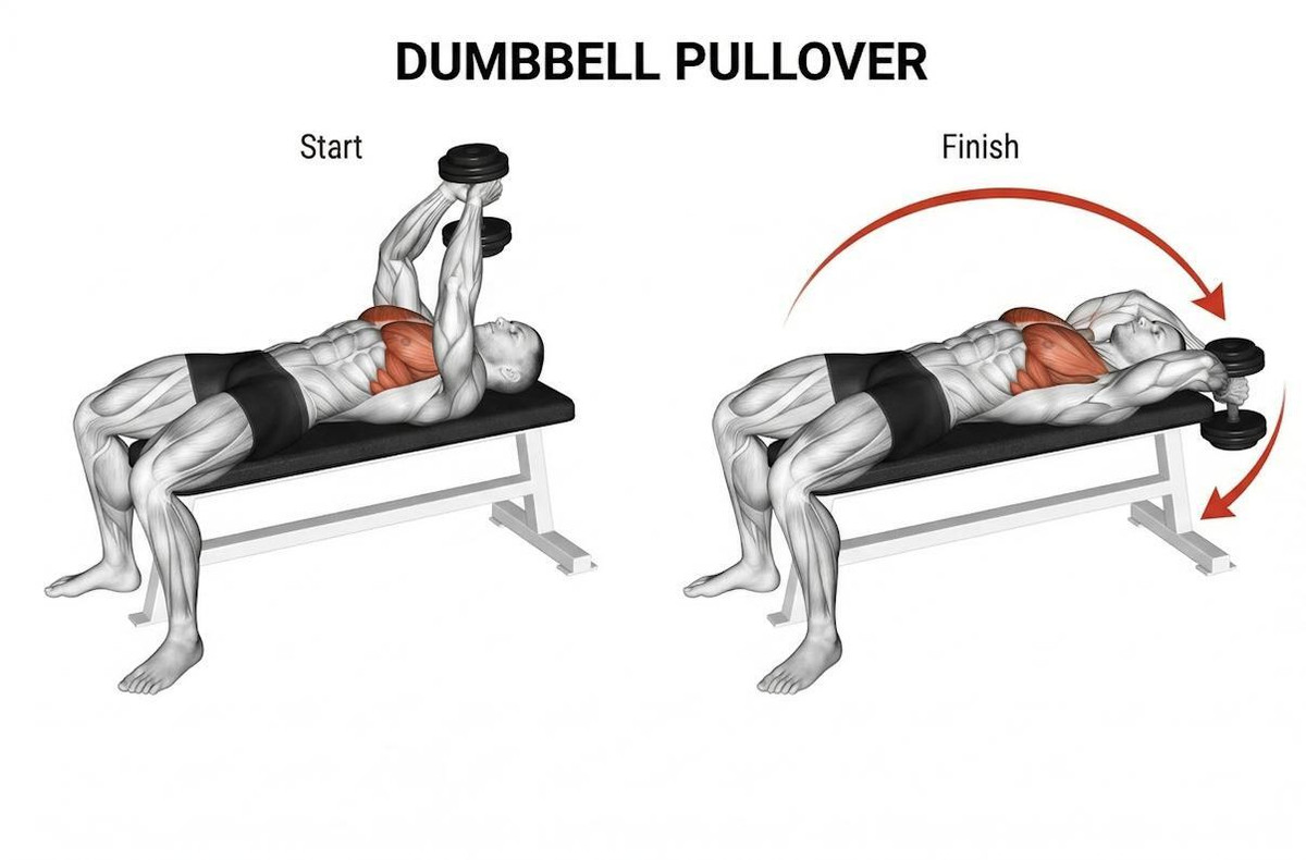 Dumbbell Pullover Dumbbell Pullover Exercise Demonstration