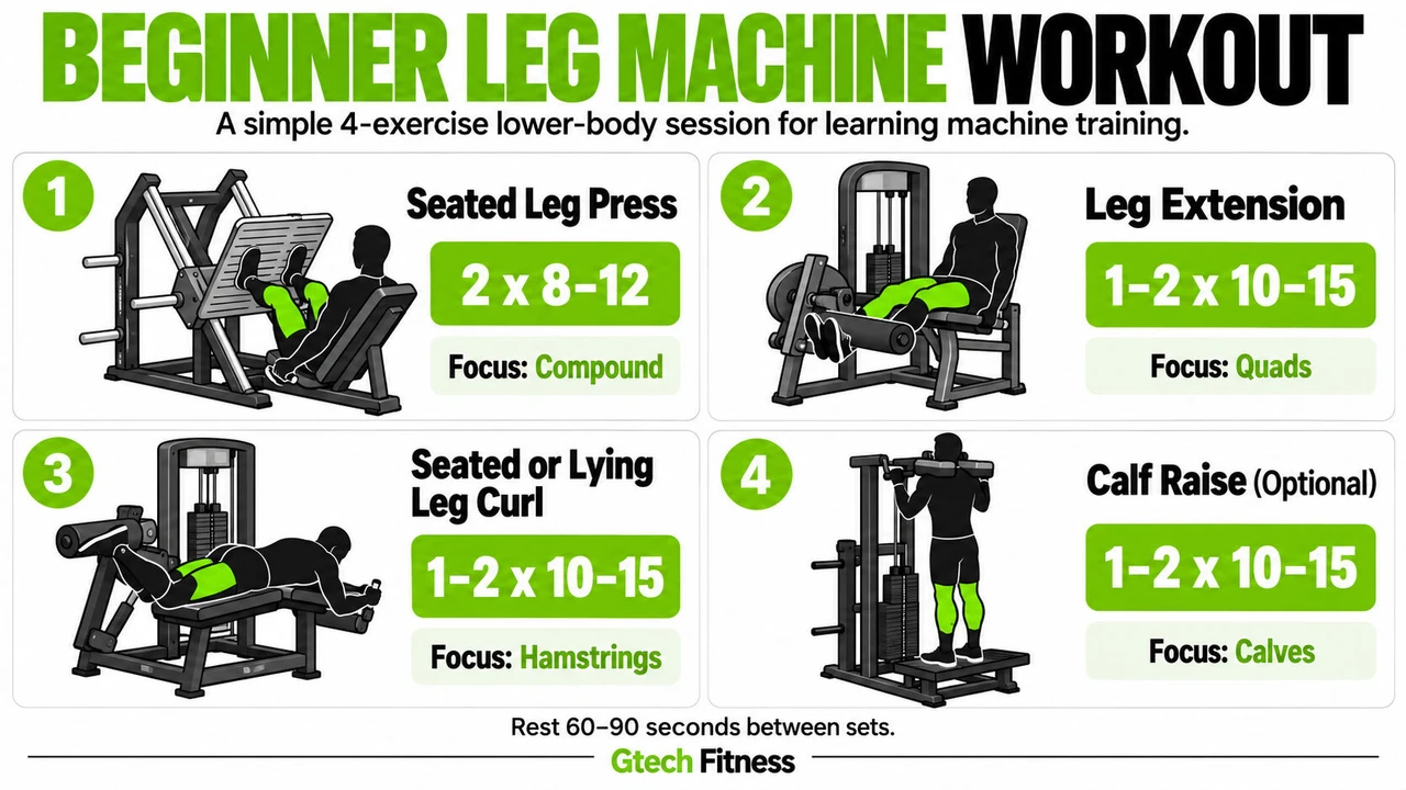 Beginner Leg Machine Workout Infographic