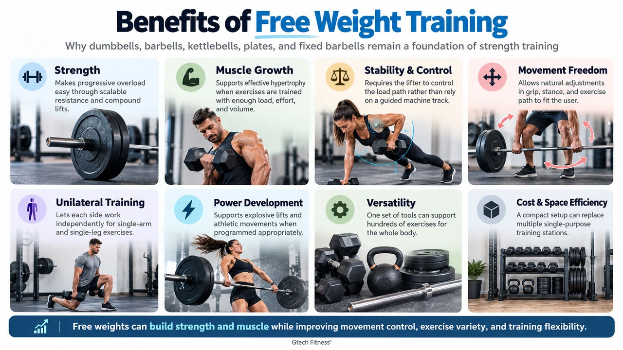 Benefits of Free Weight Training Benefits of Free Weight Training for Strength Muscle and Stability