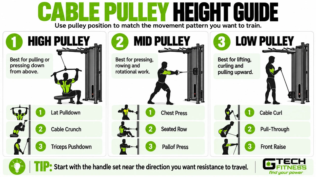 Cable Pulley Height Guide Infographic