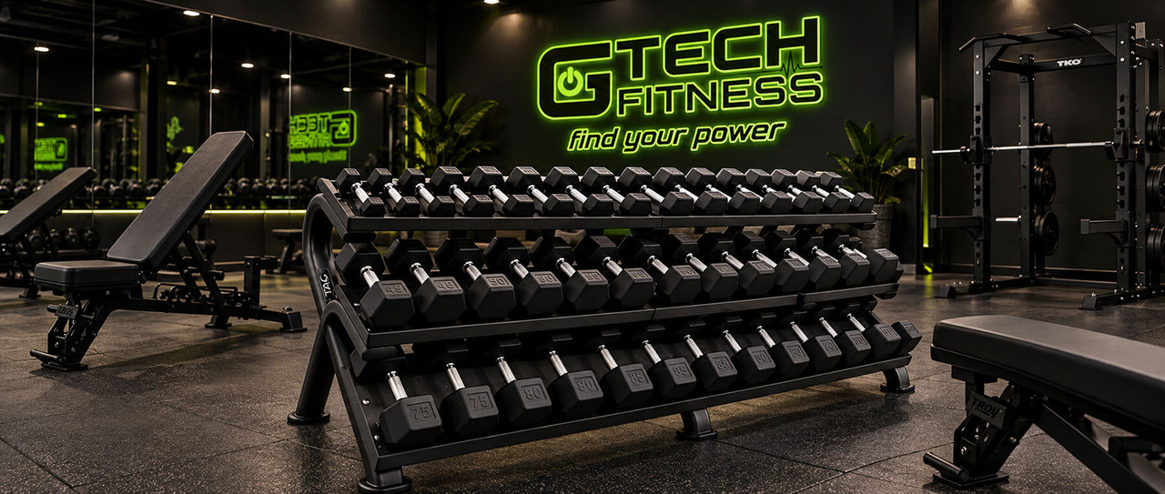 Commercial Dumbbells in Gym