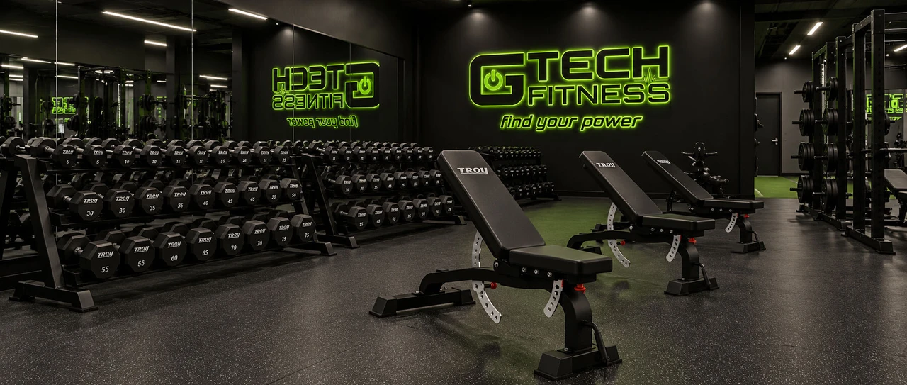 Dumbbells and Adjustable Benches in Commercial Gym Dumbbells and Adjustable Benches in Commercial Gym