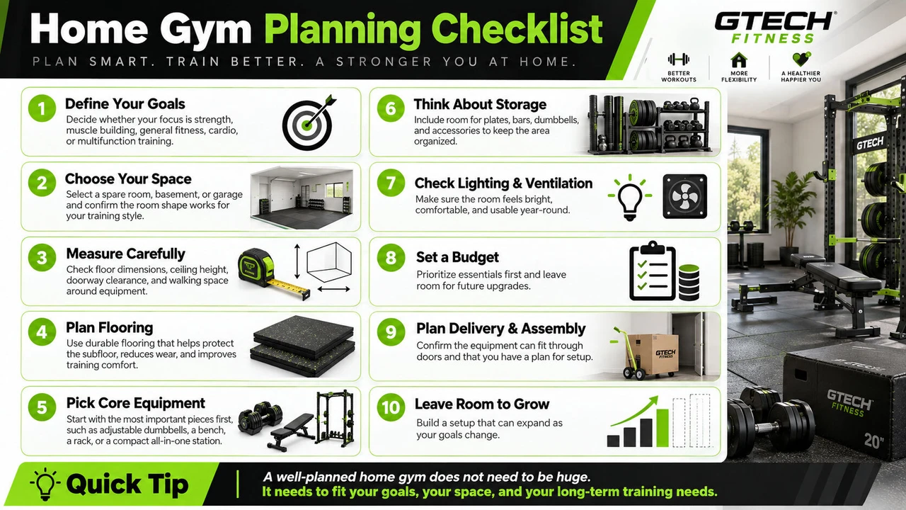 Home Gym Planning Checklist Infographic