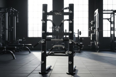 Gym Accessory Rack in Commercial Fitness Center