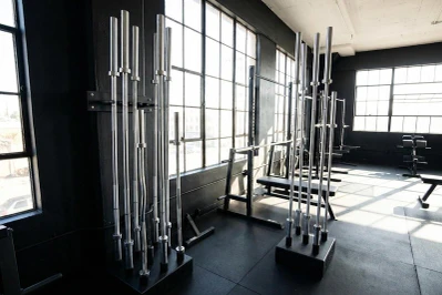 Olympic Barbells in Commercial Gym