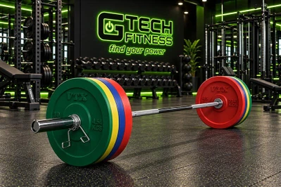Olympic Barbell Weight Set in a Commercial Gym