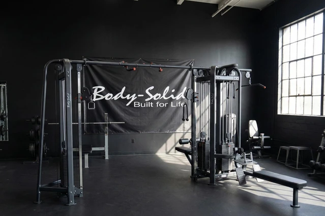 Body-Solid Fitness Equipment in Commercial Workout Room