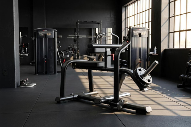 Commercial Calf Machine in Gym