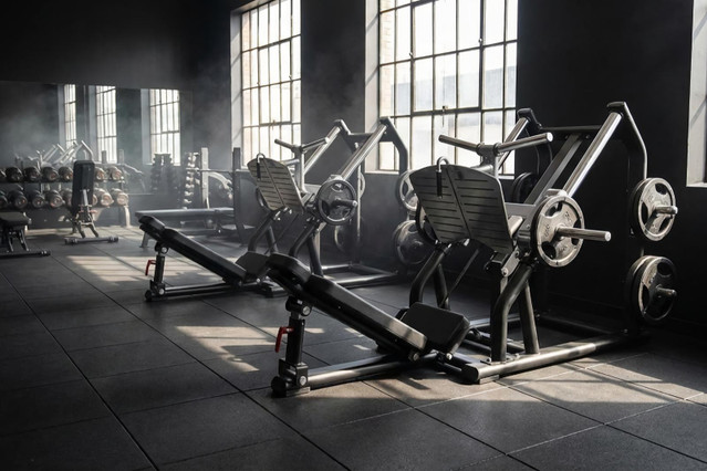 Commercial Leg Press Machines in Gym