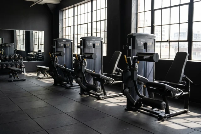 Commercial Leg Extension and Curl Machines in Gym