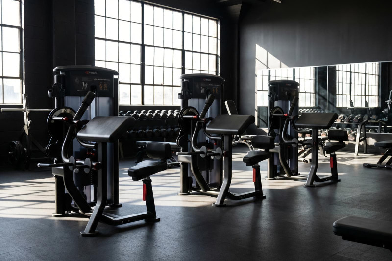 Commercial Arm Machines in Gym