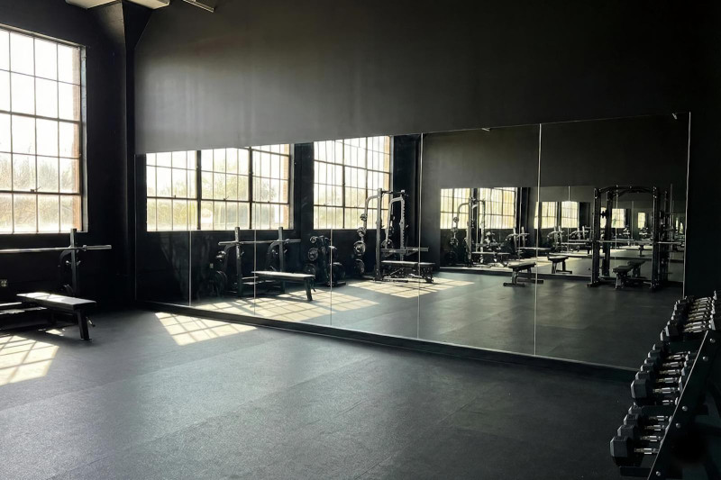 Glassless Mirrors in Fitness Room