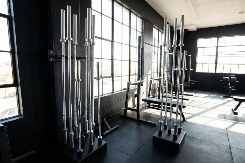 Olympic Barbells in Commercial Gym