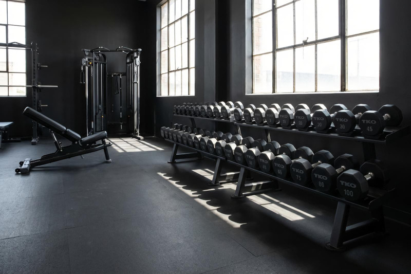 Urethane Dumbbells in Commercial Gym
