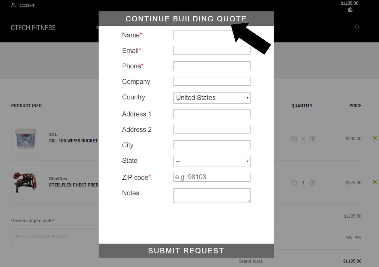 Continue Building Quote Button Image
